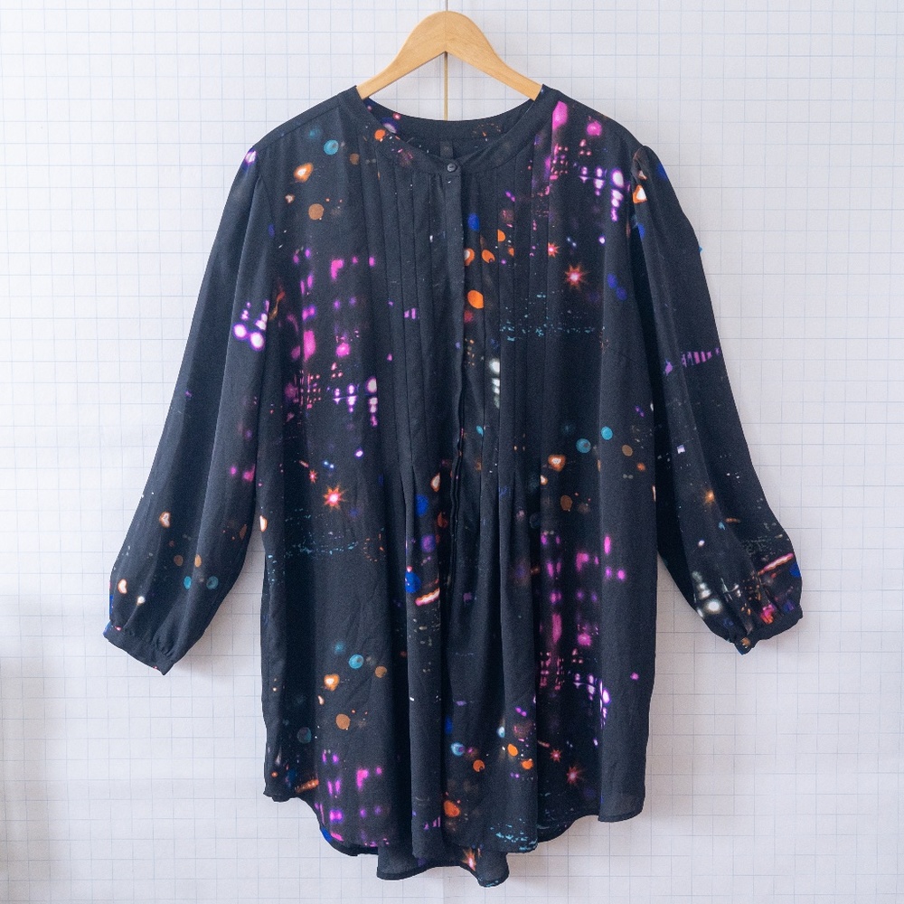 Melissa McCarthy Seven7 Galaxy Print Tunic - Size 2X